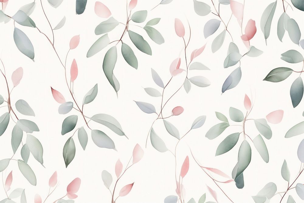 Art printing leaves pattern Eucalyptus art backgrounds wallpaper. AI generated Image by rawpixel.