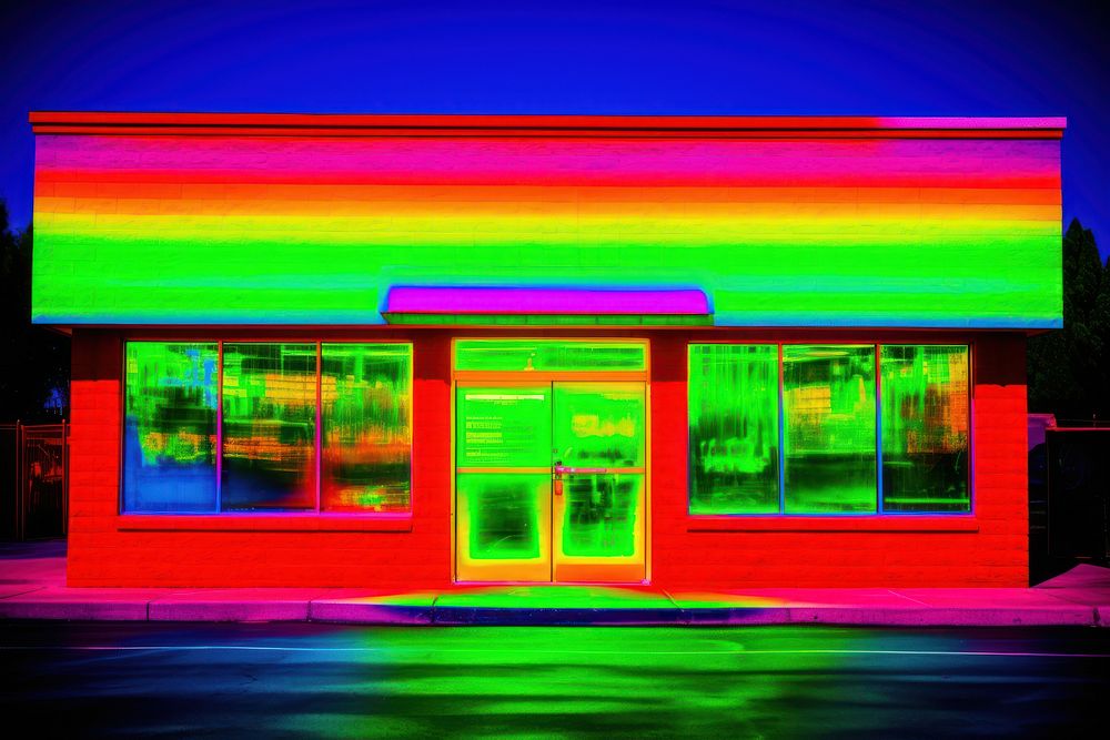 Minimart in USA lighting glowing night. AI generated Image by rawpixel.