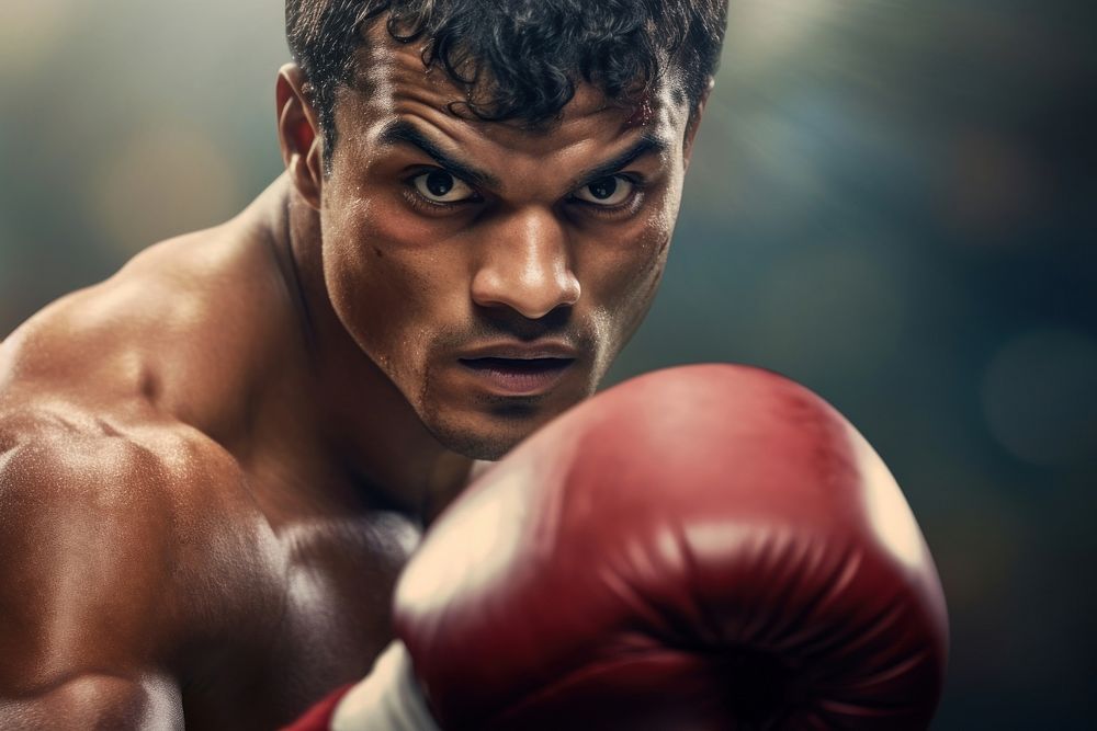 A Heavy weight brazilian male playing kick boxing sports motion adult. AI generated Image by rawpixel.