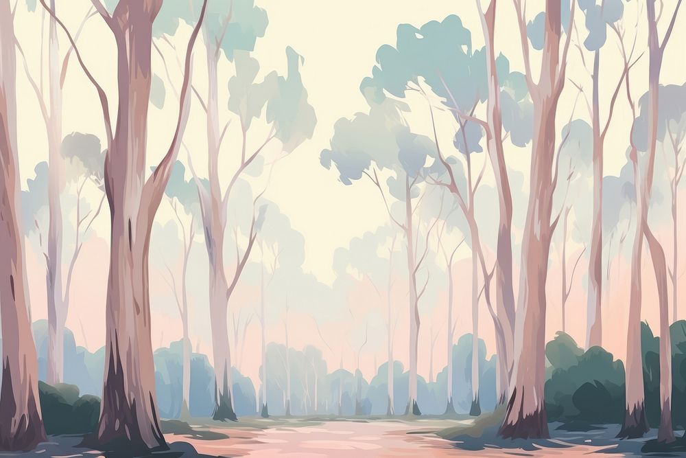 Eucalyptus forest landscape outdoors nature plant. AI generated Image by rawpixel.