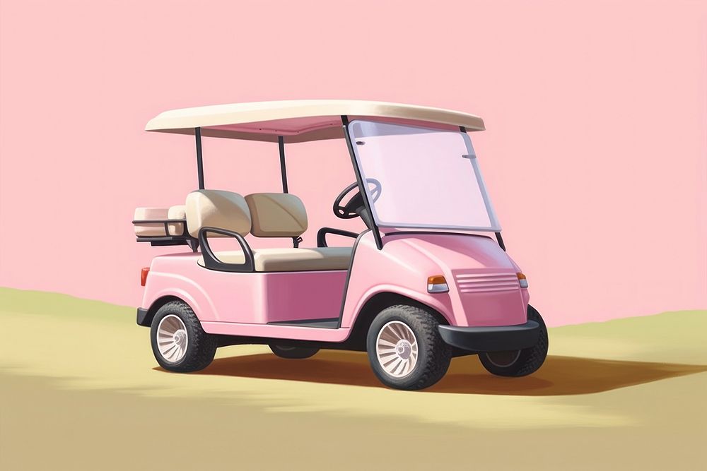 Golf cart vehicle wheel transportation. AI generated Image by rawpixel.