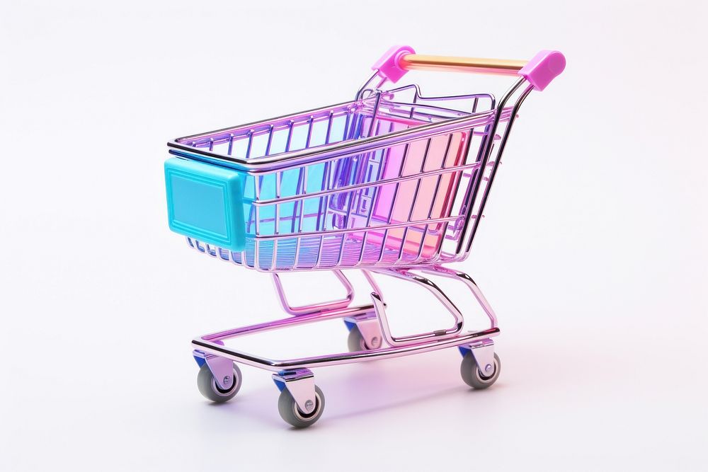 Trolley white background consumerism supermarket. AI generated Image by rawpixel.