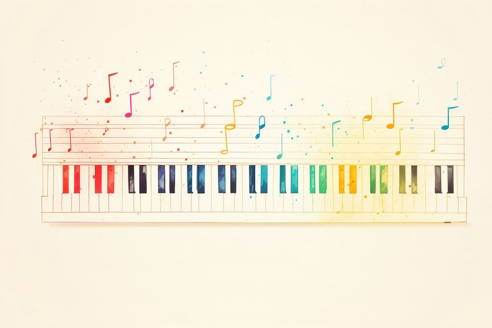 Piano paper music synthesizer. AI generated Image by rawpixel.