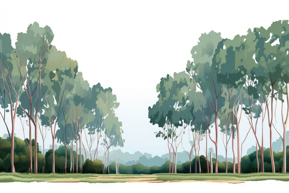 Eucalyptus forest landscape outdoors nature plant. AI generated Image by rawpixel.