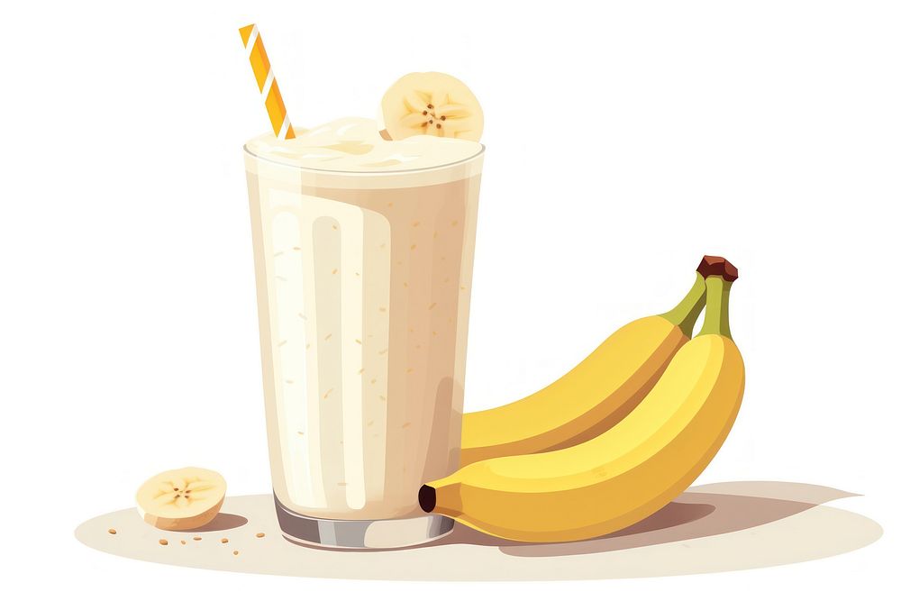 Banana smootie milkshake smoothie drink. AI generated Image by rawpixel.