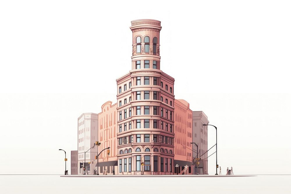 Toronto Flatiron architecture building tower. AI generated Image by rawpixel.