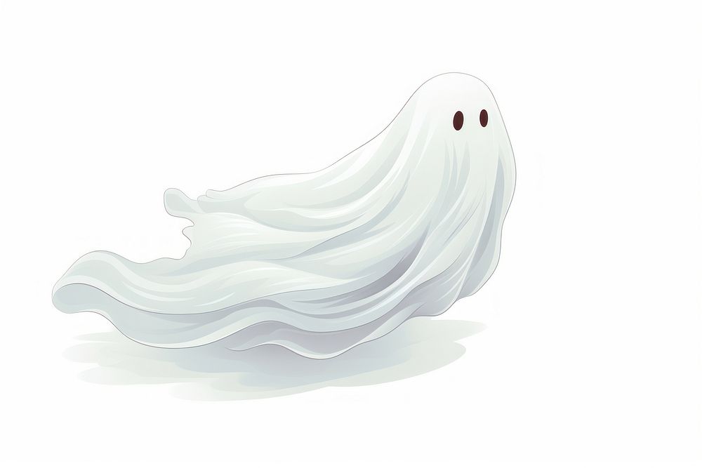 A ghost white cartoon animal. AI generated Image by rawpixel.