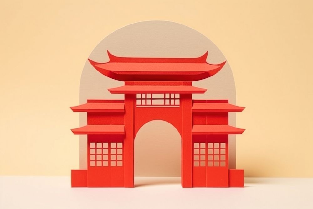 The Red Gate of Hongo gate architecture red. AI generated Image by rawpixel.