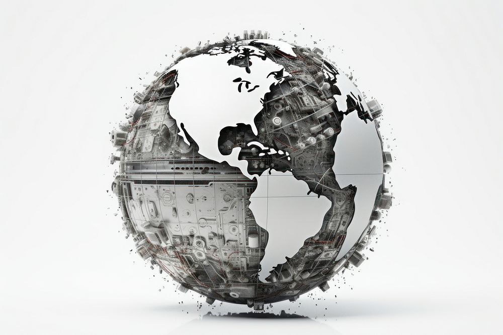 Technology globalization sphere planet globe. AI generated Image by rawpixel.