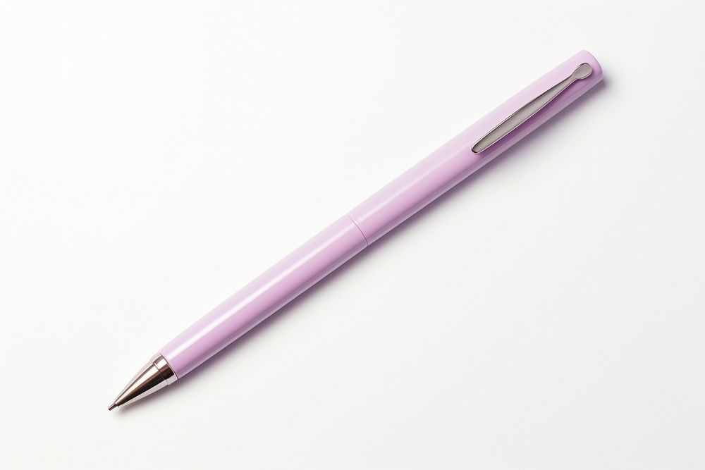 Ballpoint Pen pen white background lavender. AI generated Image by rawpixel.