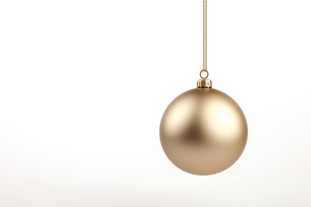Christmas ball hanging at a rope christmas jewelry pearl. AI generated Image by rawpixel.