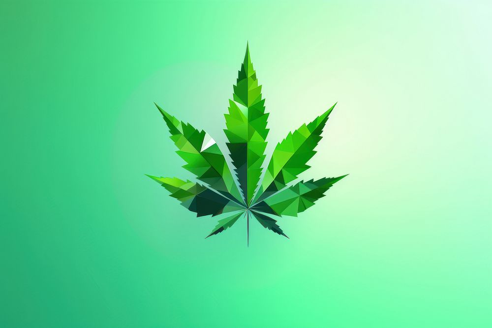 Cannabis plant green leaf. AI generated Image by rawpixel.