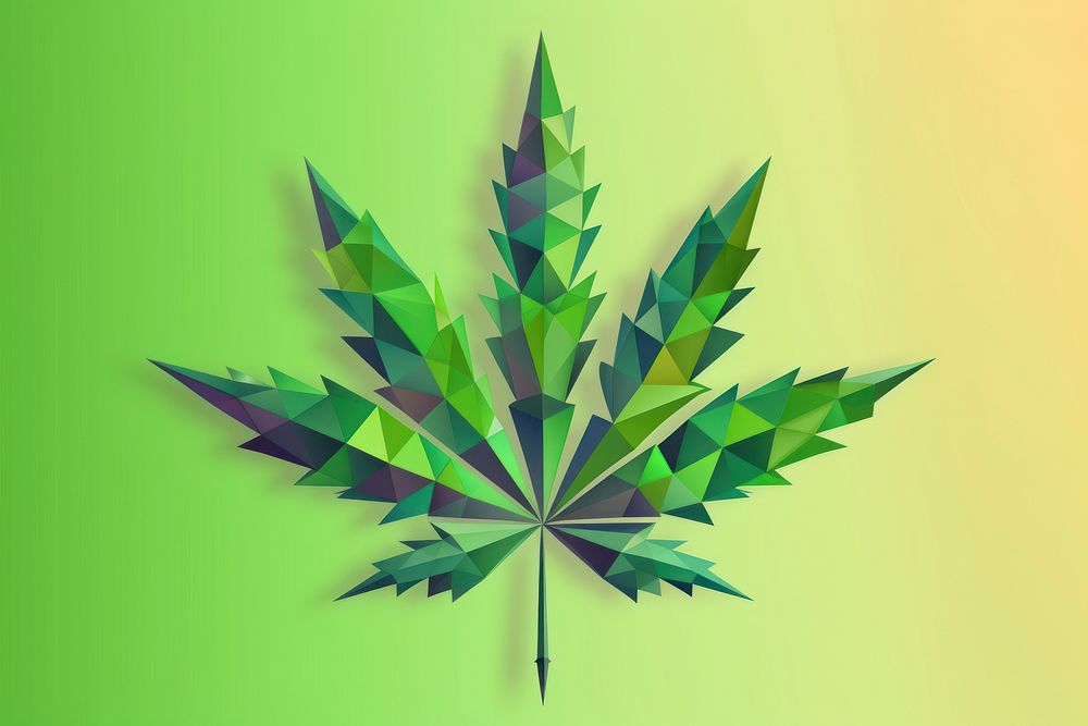 Cannabis green plant leaf. AI generated Image by rawpixel.