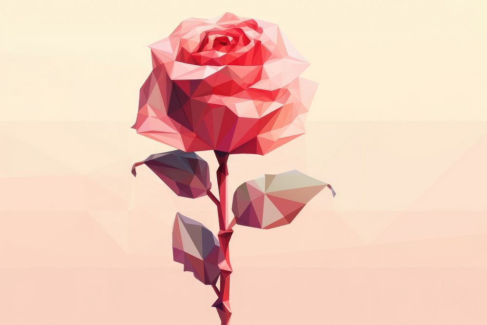 Rose art flower plant. AI generated Image by rawpixel.