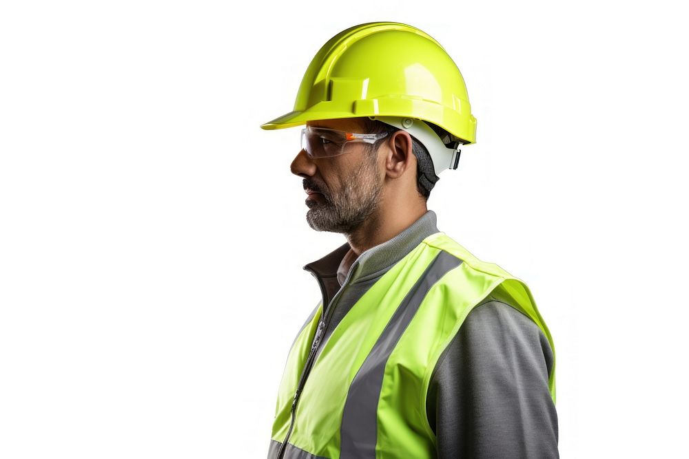 Engineering wearing hardhat and reflective vest engineering helmet adult. AI generated Image by rawpixel.