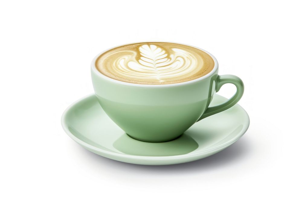 Saucer latte cup coffee. AI generated Image by rawpixel.