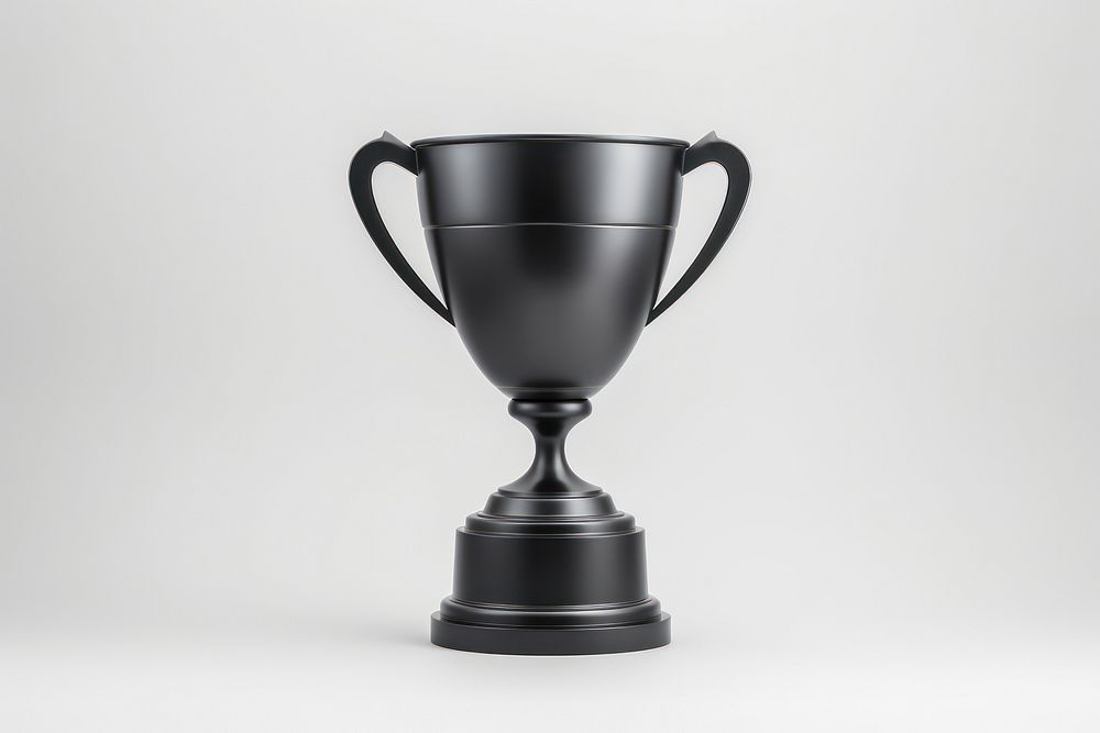 A trophy cup black achievement refreshment. AI generated Image by rawpixel.