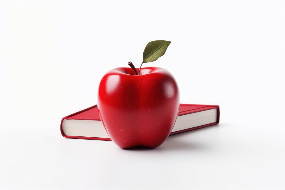 Apple on book fruit plant food. AI generated Image by rawpixel.