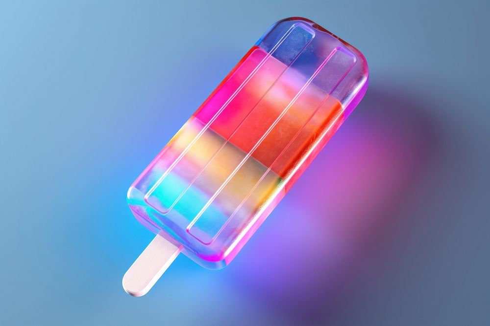 Ice pop lollipop dessert glowing. AI generated Image by rawpixel.