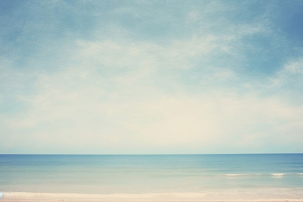Endless sea with blue sky backgrounds outdoors horizon. AI generated Image by rawpixel.