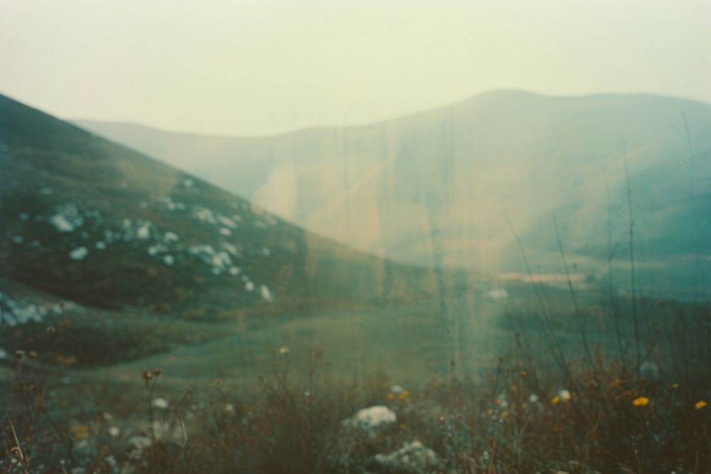 Hills landscape outdoors nature. AI generated Image by rawpixel.