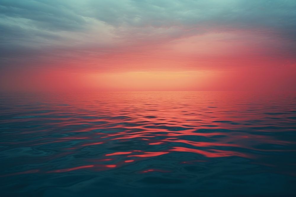 Aesthetic under ocean landscape outdoors horizon. AI generated Image by rawpixel.