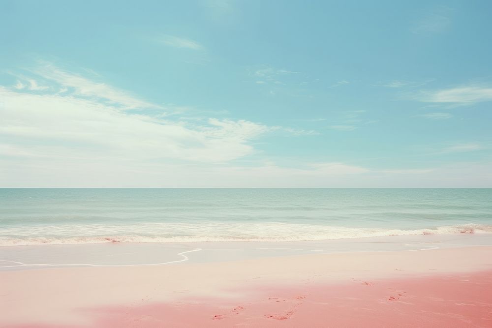 Aesthetic beach landscape outdoors horizon. AI generated Image by rawpixel.