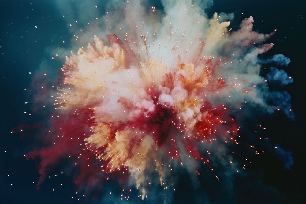 Firework fireworks nebula red. AI generated Image by rawpixel.
