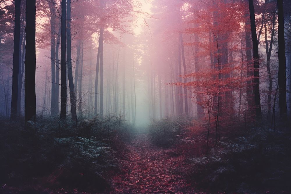 Forest landscape outdoors woodland. AI generated Image by rawpixel.