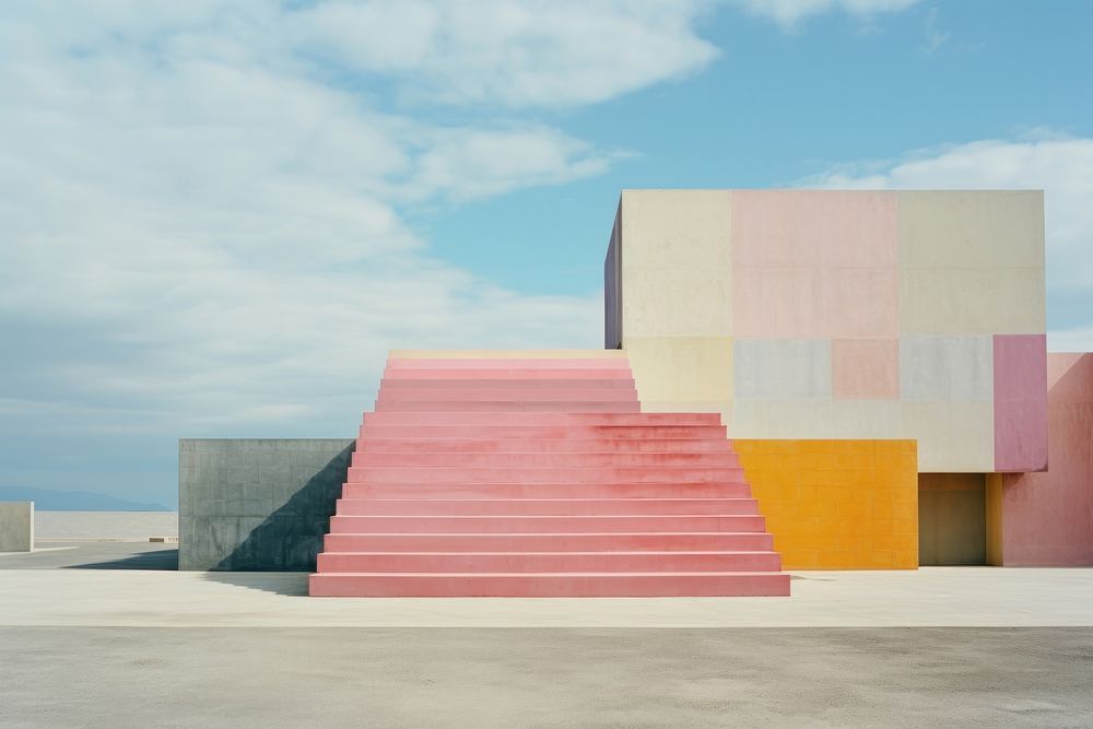 Stage architecture staircase outdoors. AI generated Image by rawpixel.