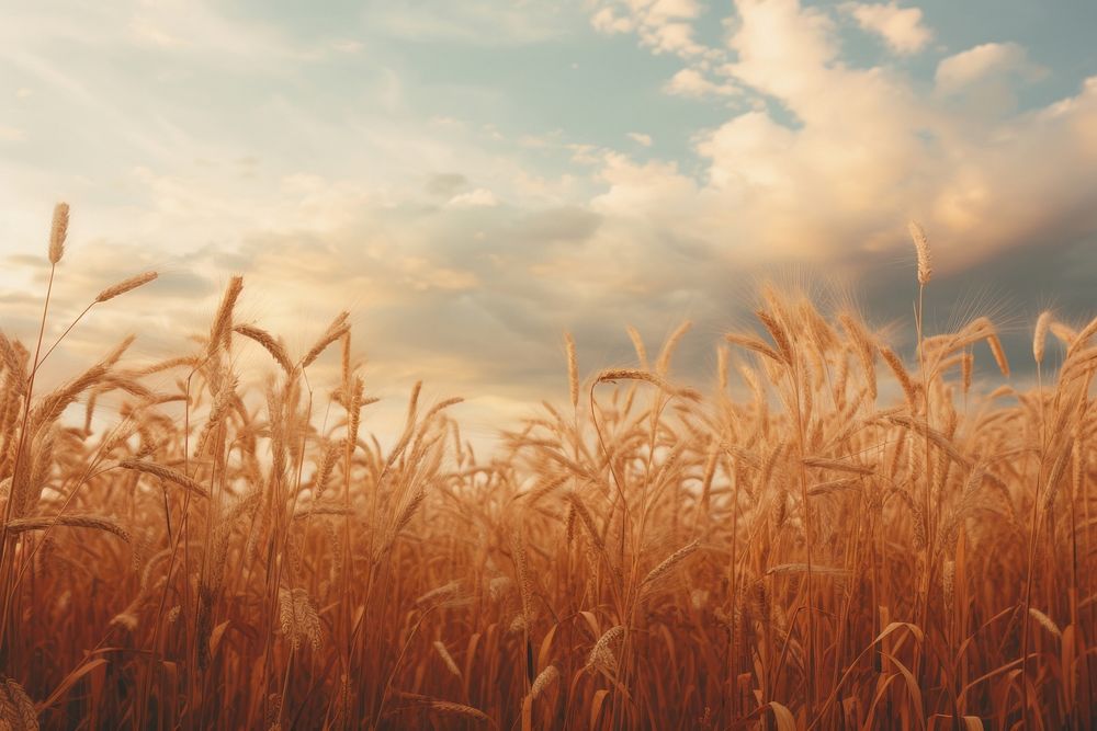Wheat agriculture landscape outdoors. AI generated Image by rawpixel.