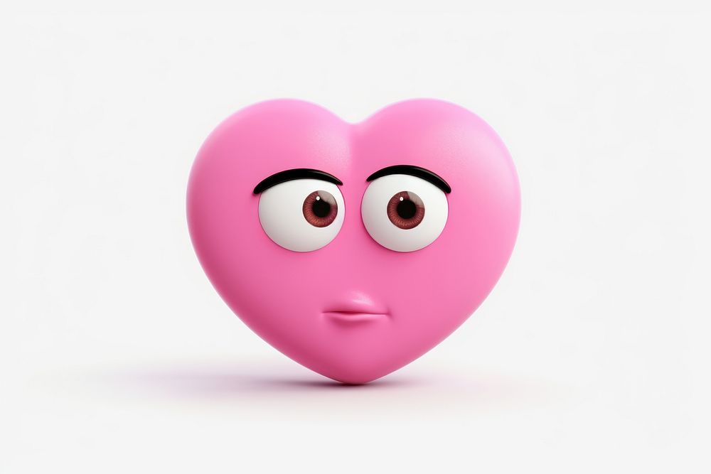 Pink heart cartoon face toy. AI generated Image by rawpixel.