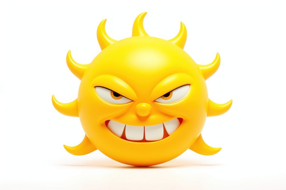 Yellow sun cartoon face toy. AI generated Image by rawpixel.