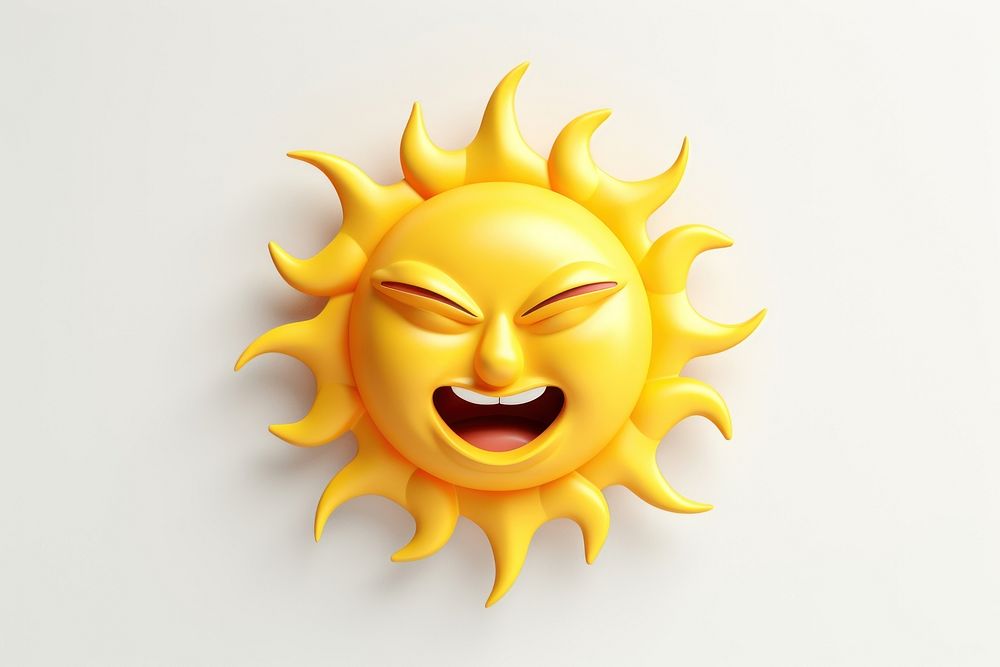 Yellow sun face cartoon gold. AI generated Image by rawpixel.