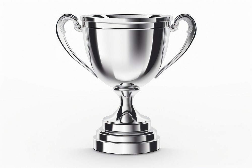 A trophy cup white background achievement refreshment. AI generated Image by rawpixel.