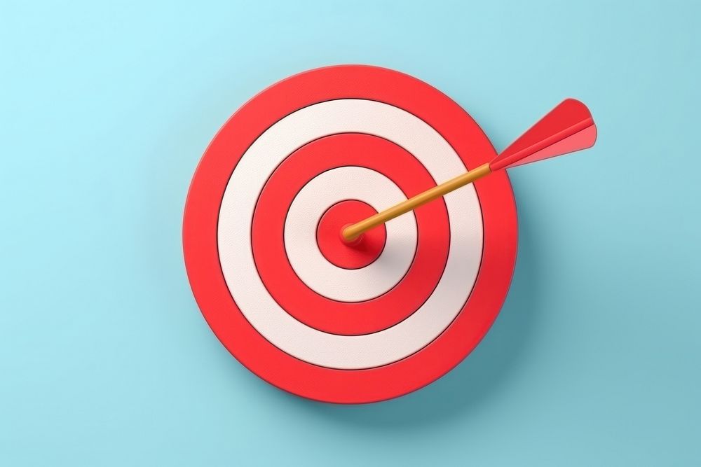 Board for target with bullseye arrow darts recreation eight-ball. AI generated Image by rawpixel.