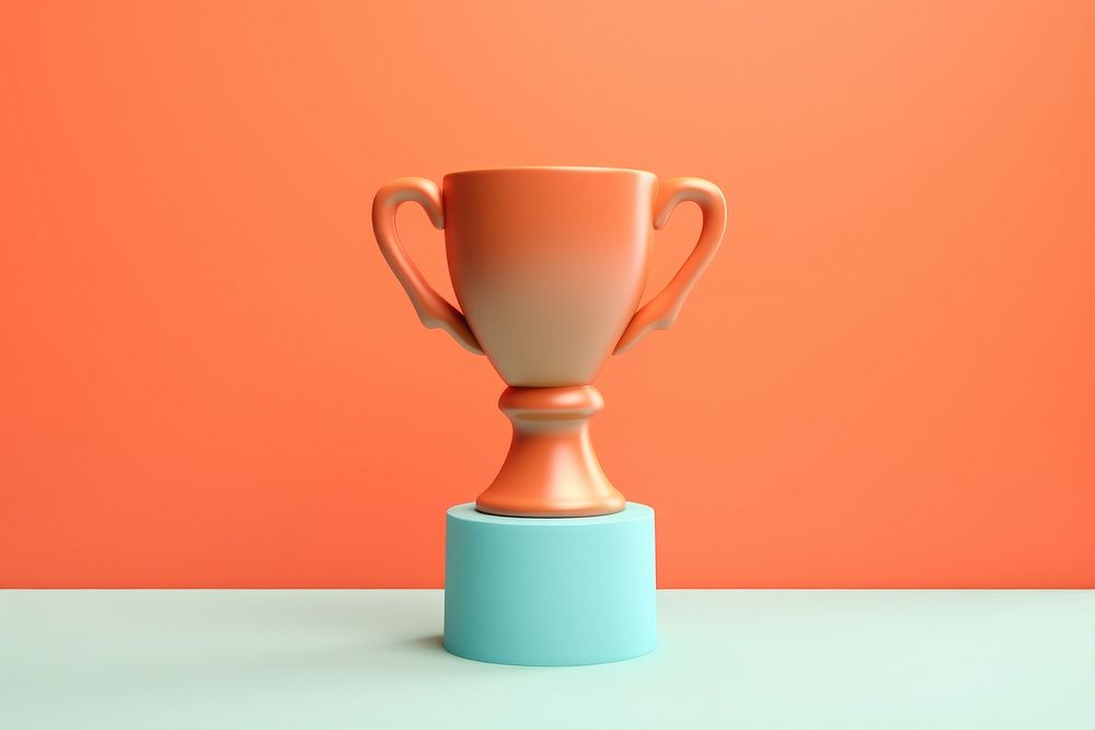Hand holding a trophy cup achievement investment decoration. AI generated Image by rawpixel.