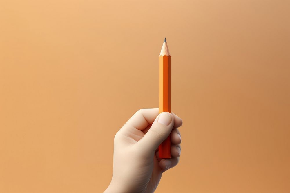 Hand holding pencil education weaponry writing. AI generated Image by rawpixel.