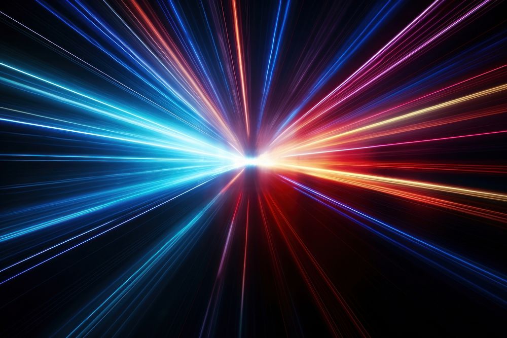 Fibre optic neon light backgrounds motion laser. AI generated Image by rawpixel.