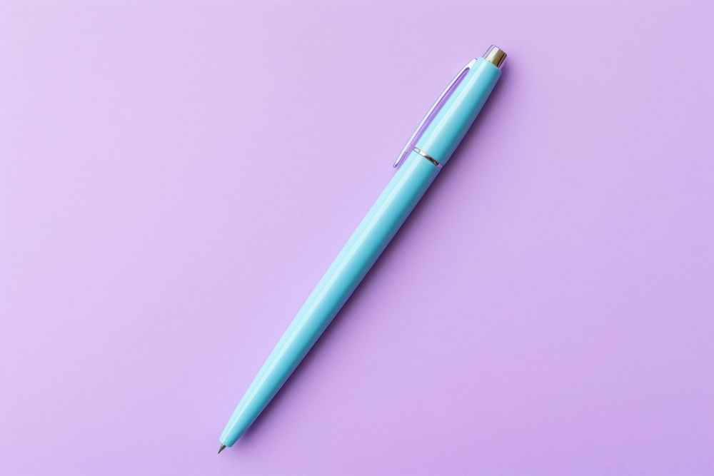 Ballpoint pen turquoise writing pencil. AI generated Image by rawpixel.
