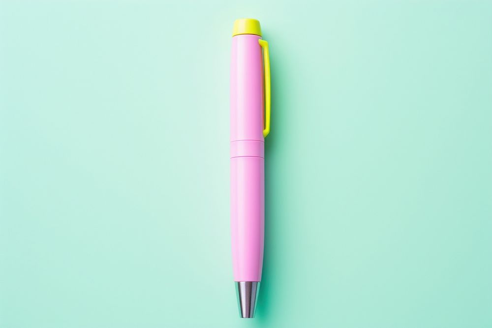 Highlighter pen pencil eraser yellow. AI generated Image by rawpixel.