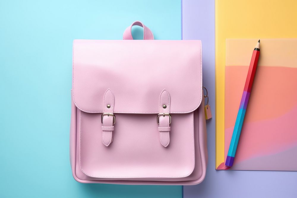 Student bag and book handbag accessories creativity. AI generated Image by rawpixel.
