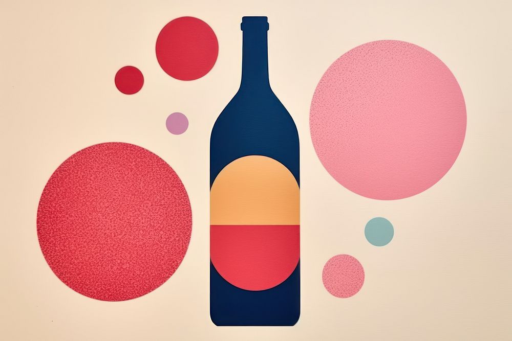 Wine bottle drink shape refreshment. AI generated Image by rawpixel.