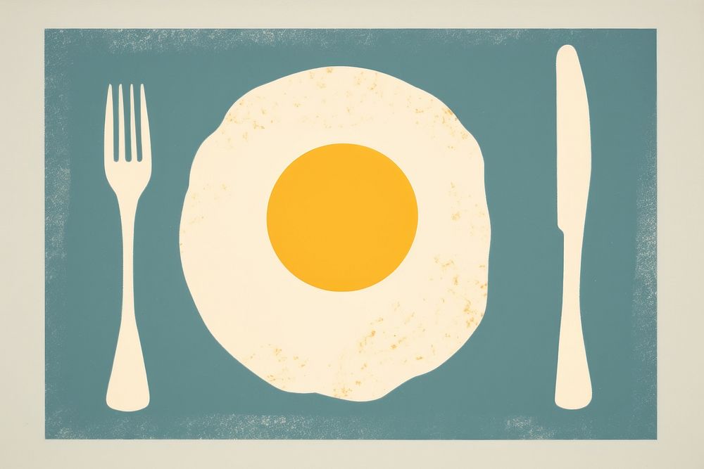 Breakfast knife fork food. AI generated Image by rawpixel.