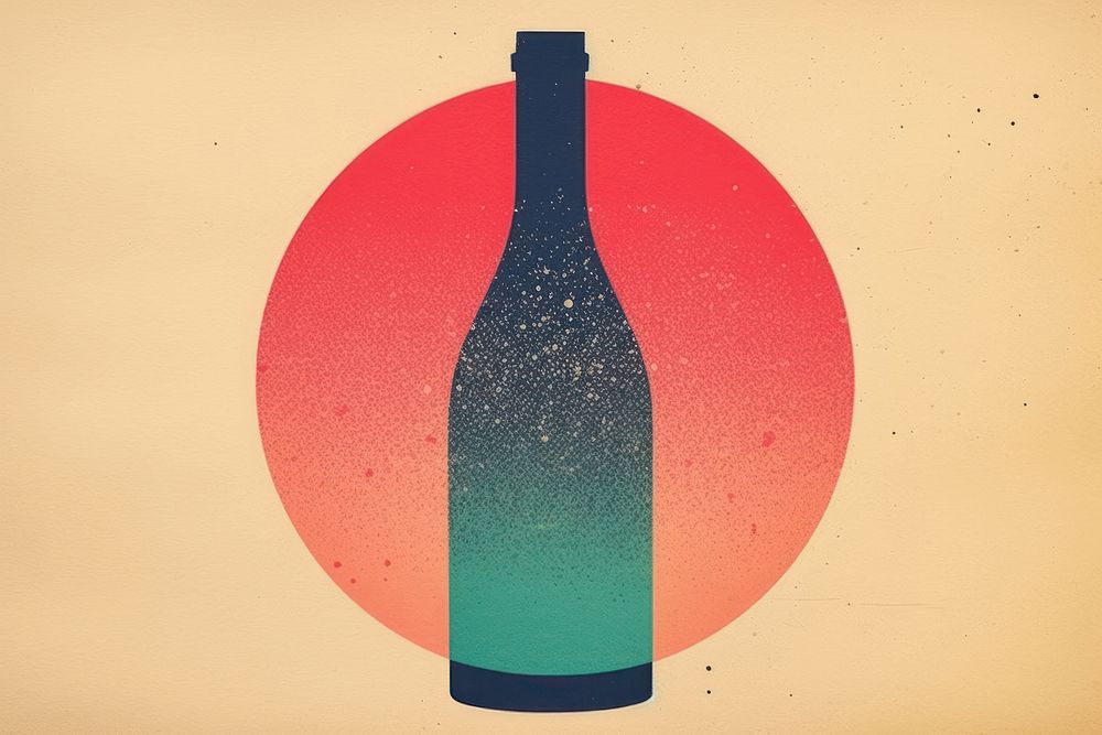 Wine bottle shape drink condensation. AI generated Image by rawpixel.
