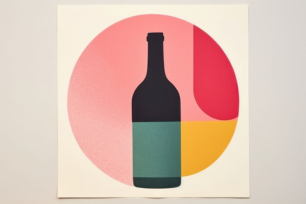 Wine bottle shape drink art. AI generated Image by rawpixel.