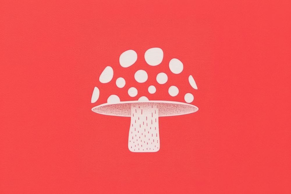 Red mushroom toadstool weaponry spotted. AI generated Image by rawpixel.
