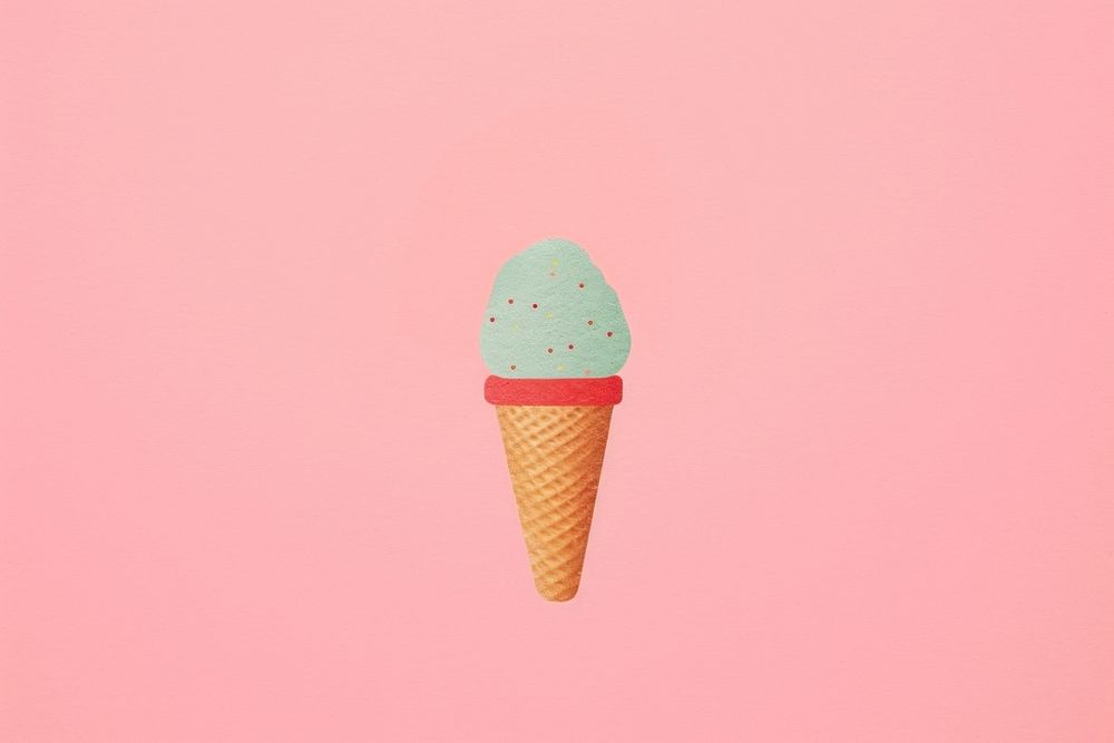 Ice cream cone dessert food circle. AI generated Image by rawpixel.
