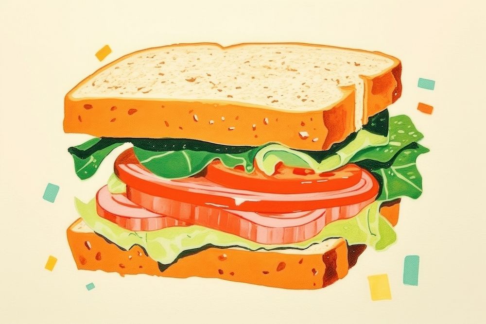 Sandwich lunch food meal. AI generated Image by rawpixel.