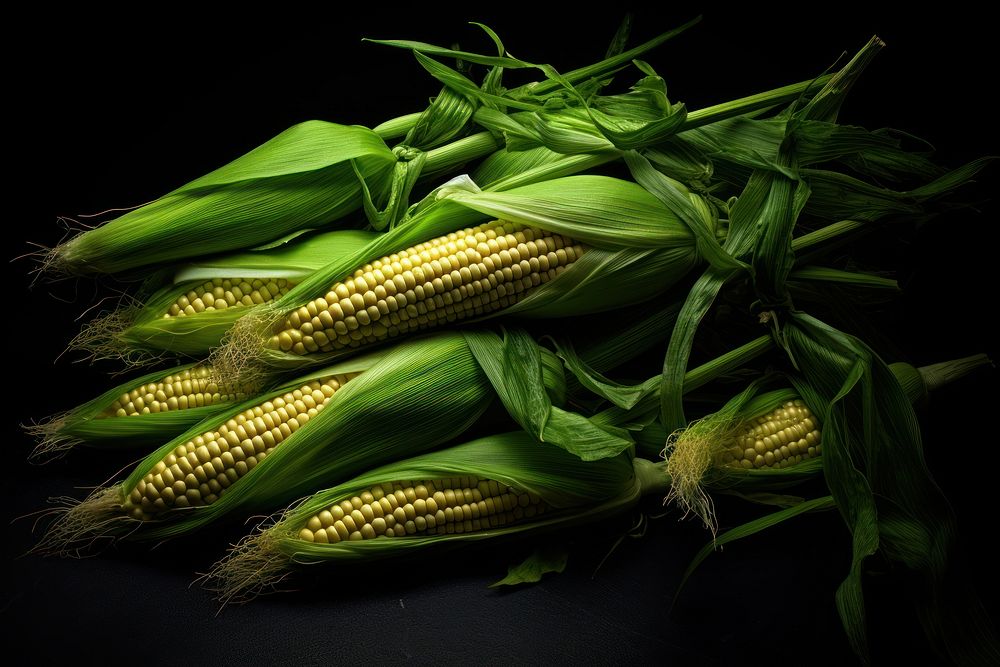 Detasseling Corn in Central Illinois corn plant food. AI generated Image by rawpixel.